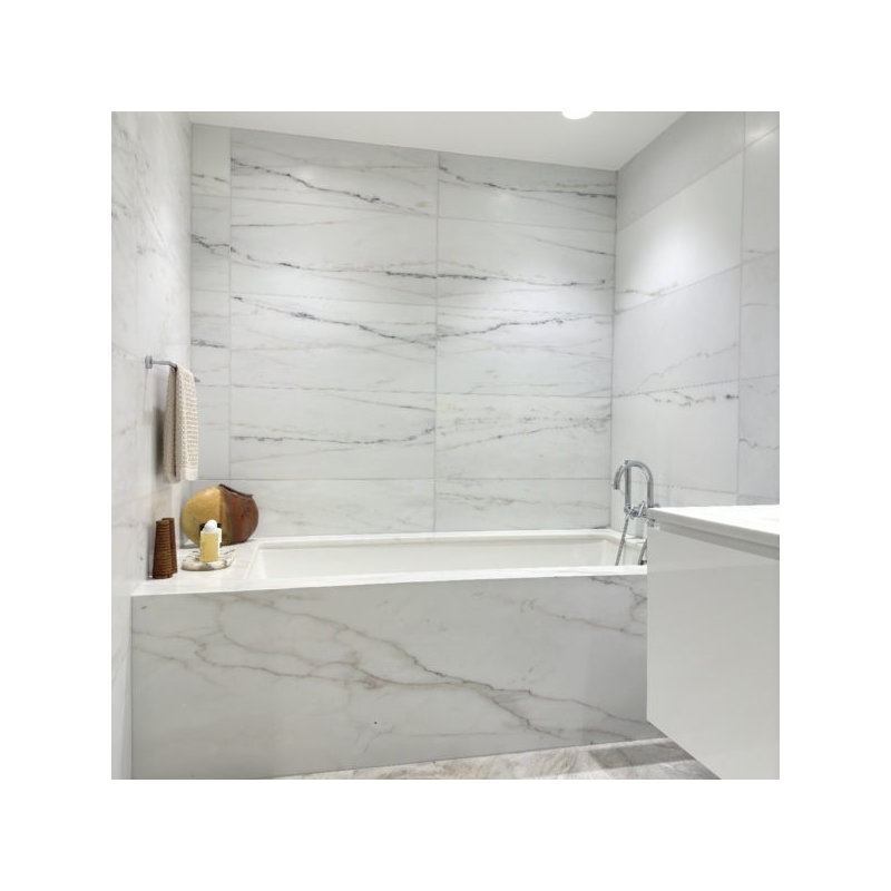 Calacatta Golden 12×24 Polished Field Tile, Gold/White/Brown