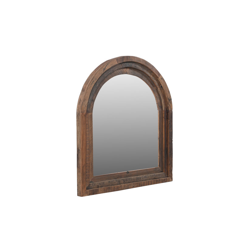 Miroir ovale en bois naturel H 36 po et L 33 po