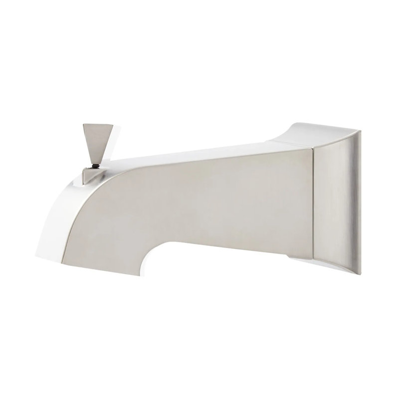 Signature Hardware Vilamonte Tub Spout with Diverter, Brushed Nickel