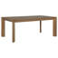 Table de salle à manger Rune, bois franc brun rectangulaire minimaliste 72 pouces