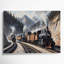 Transportation Freight trains and cargo cars Grey Canvas Wall Art-1630759966