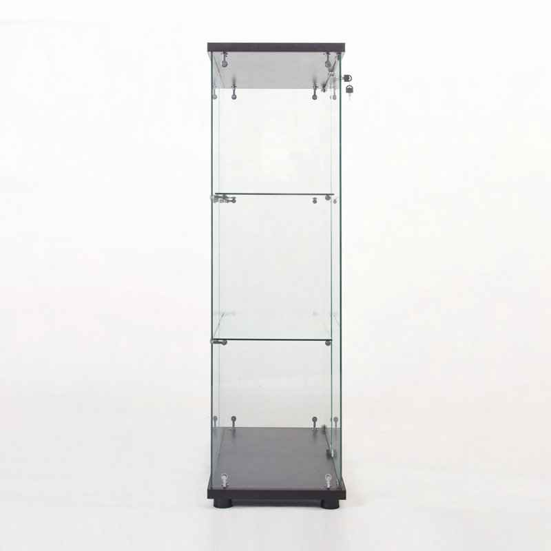 Vitrine à une porte avec 3 tablettes, Black