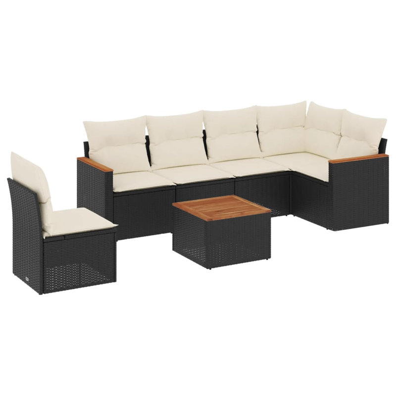 Grand canapé modulaire en rotin PE Vidaxl