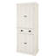 Armoire de rangement pour garde-manger de 71 po en blanc, 4 portes, tiroir, 2 tablettes réglables. Autoportante pour la salle à manger, la salle de séjour, la lessive. Superbe capacité de conception irrésistible