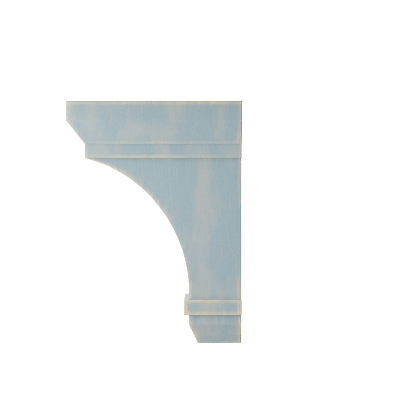 Support décoration rétro en bois Stockport, H 7 po x l 2,25 po x P 5 po, Bleu bois flotté