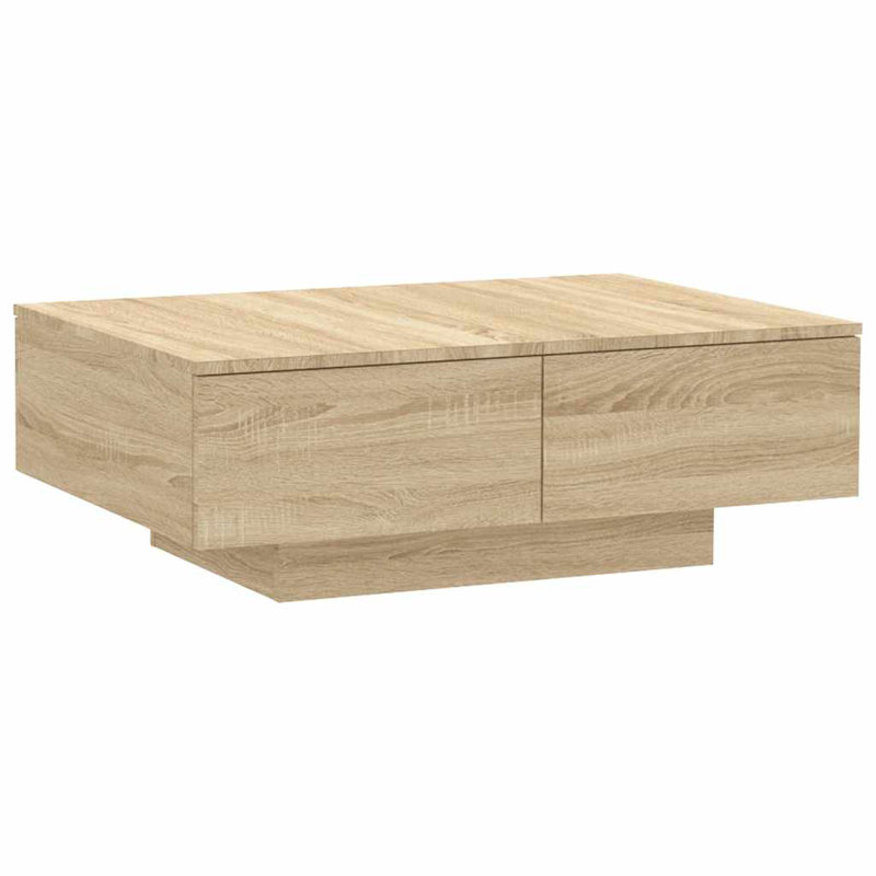 Table basse Table basse avec rangement en bois d'ingénierie, Beige