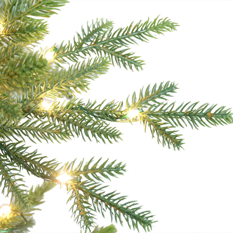 7.5' Lighted Artificial Spruce Christmas Tree