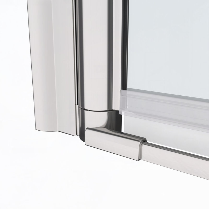 1 3/8" adjustment,universal pivot shower door, open outside, with 1/4" tempered glass, Chrome