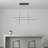 Genson 5 - Light Chandelier Led Pendant Dimmable Black Kitchen Island Lighting
