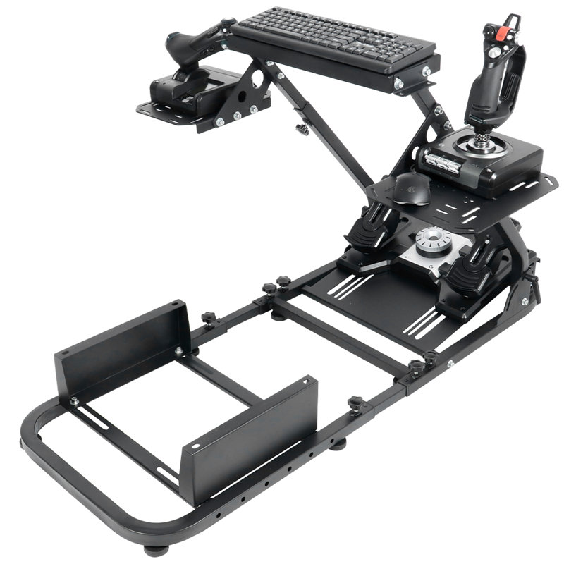Flight Game Mount & Racing Simulator Stand Fit Logitech Thrustmaster Saitek Honeycomb, Steering Wheel Pedal Shifter Flight Simulator Seat Joystick Keyboard Not Included