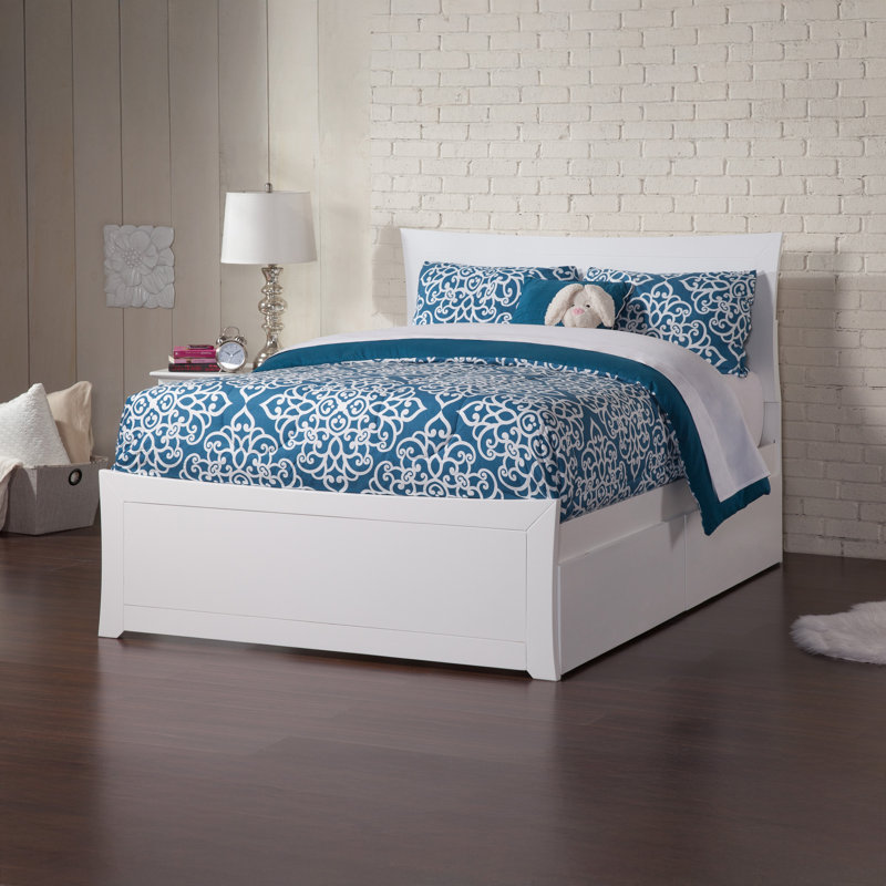 Fleenor Solid Wood Platform Bed, White, Full