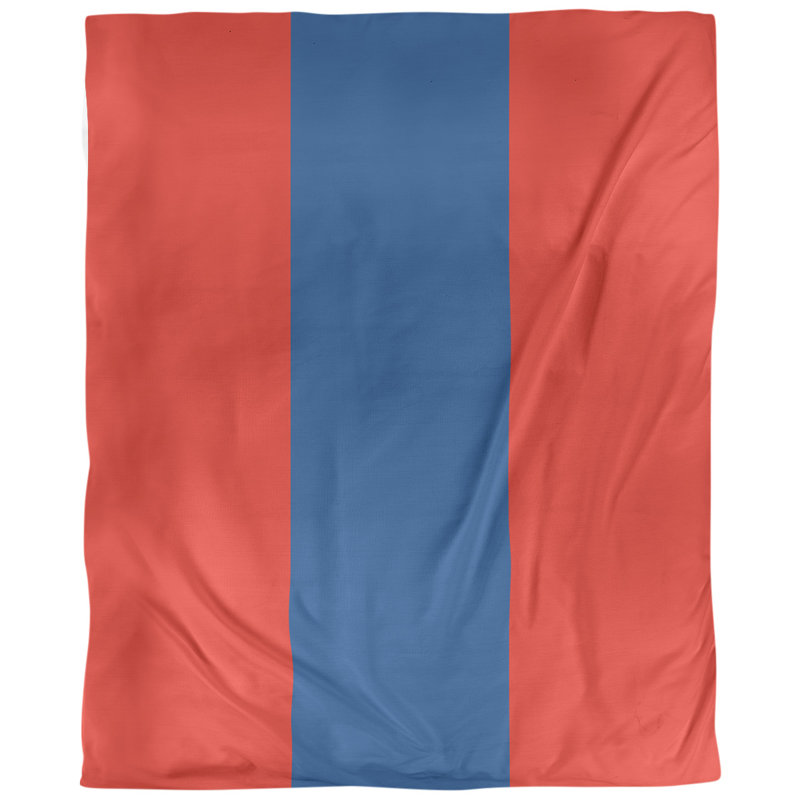 Tissu de baseball toronto, Rouge / Bleu, H 36 po x l 58 po x P 1 po, Faux lin
