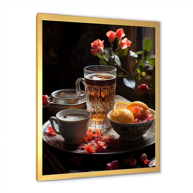 Aroma Cuban Coffee Harmony - impression, H 20 po x l 12 po x P 1 po, Cadre doré simple