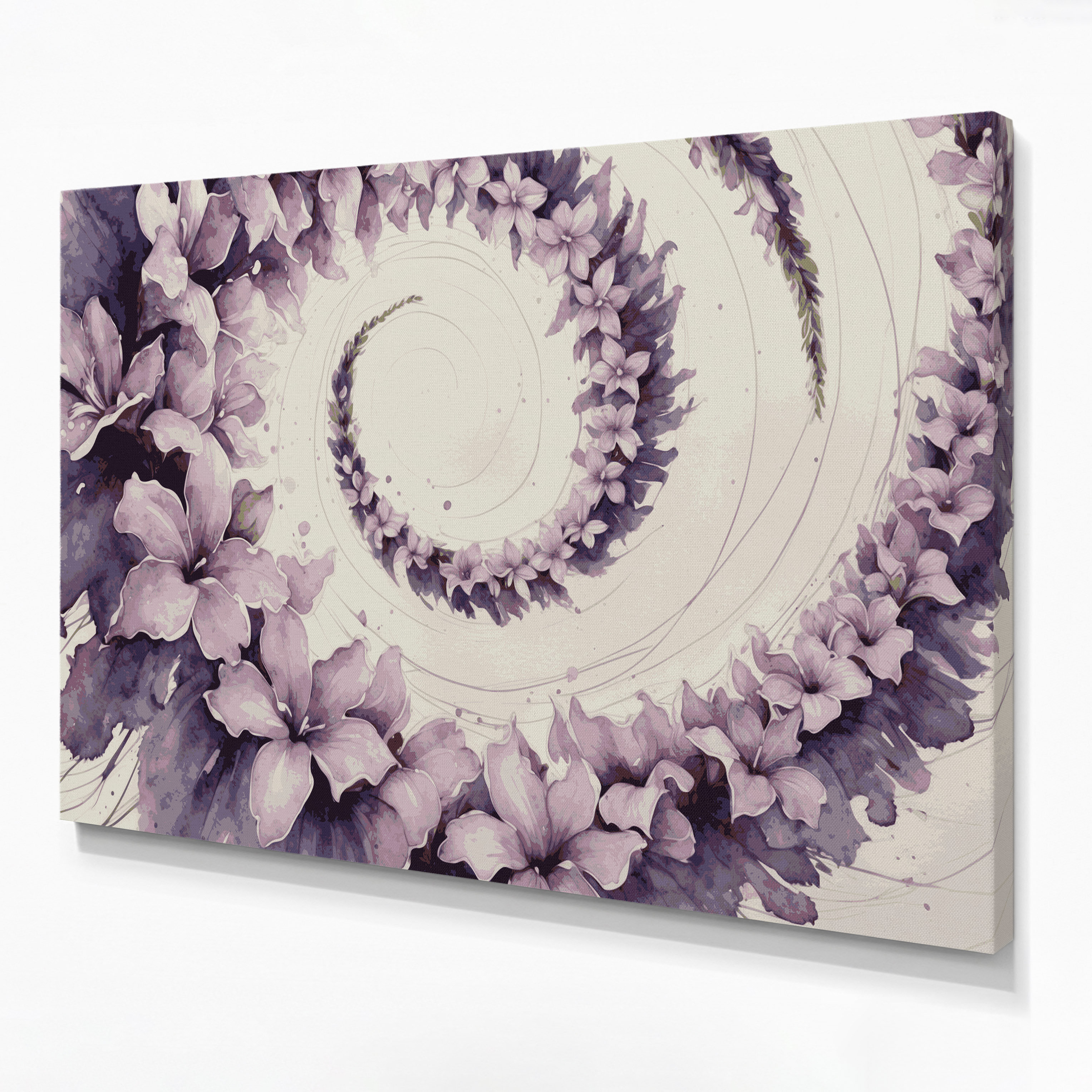 Dakota Fields Hawaiian Crown Flowers Beige Canvas Wall Art | Wayfair