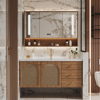 Armoire de salle de bain simple de style japonais