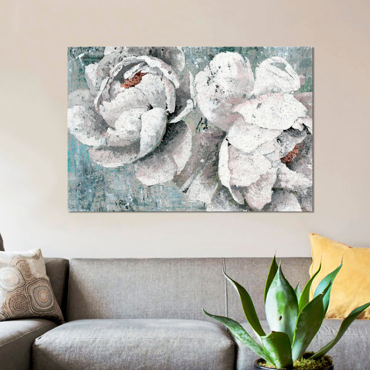 « luxueux jardin », reproduction sur toile, H 12 po x l 18 po x P 1,5 po, Toile tendue