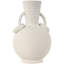 Ceramic Textured Decorative Vase with Ring Handles-1491617800