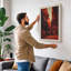 Figure in Canyon Light Landscape - Wrapped Canvas-1089772142-1089772149
