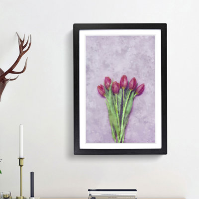 A Bunch of Pink Tulips - Picture Frame Painting Print