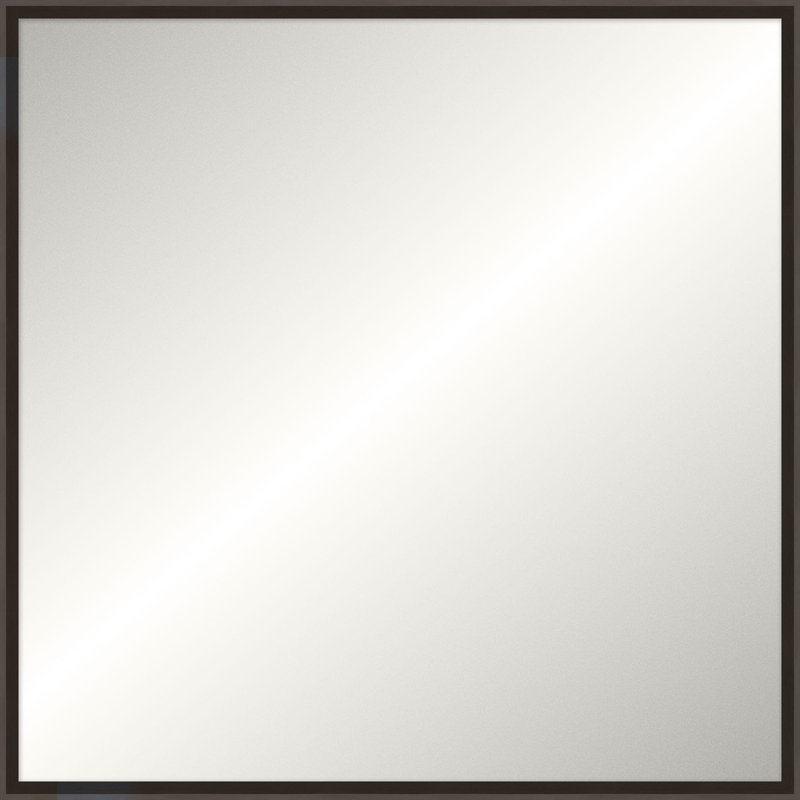 Ridgeline Solid Wood Framed Wall Mirror, 37.5" x 37.5", Espresso, Square