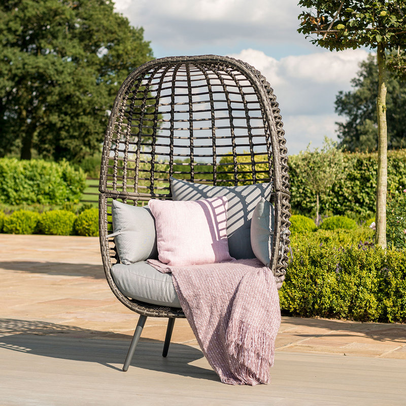 Fairborn Rattan Pod Chair, Grey