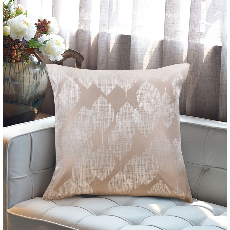 Barile Geometric Square Cushion, Natural