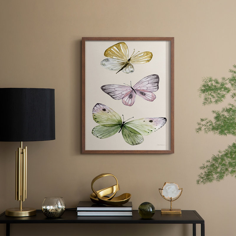 «Fly Away II», reproduction encadrée - bois massif, H 21 po x l 17 po, Noyer
