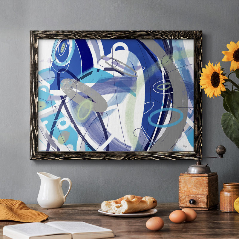 «Blue Flow», reproduction sur toile encadrée, H 22 po x l 32 po x P 1,5 po, Noir