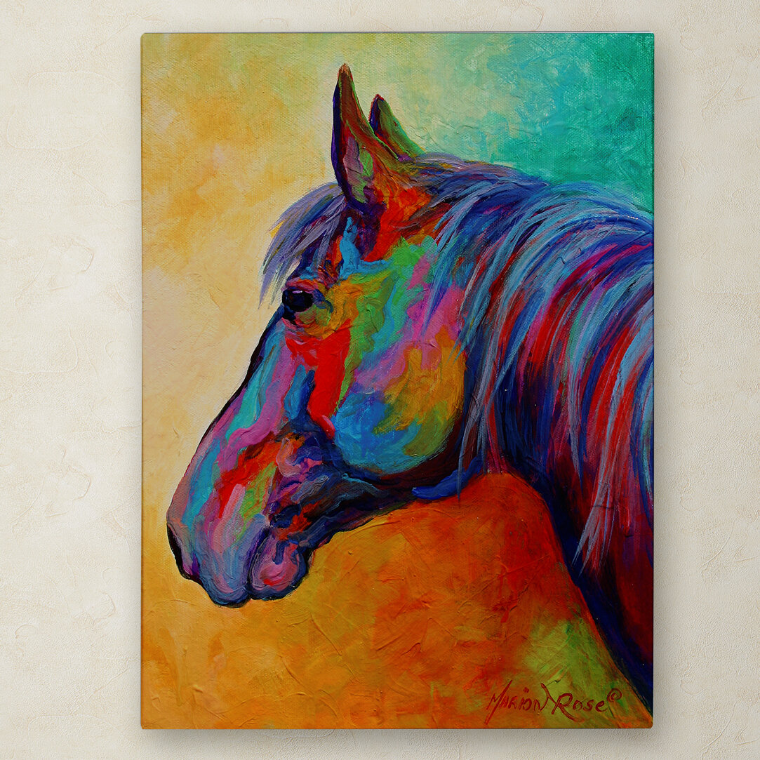 Trademark Art Marion Rose Casino Bay Horse 1 On Canvas by Marion