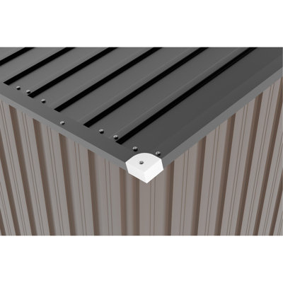 10*12ft  0.25mm color steel plate, surface protective film, Two daylight Windows, A practical and thoughtful gift,two colors can be freely selected storage sheds
