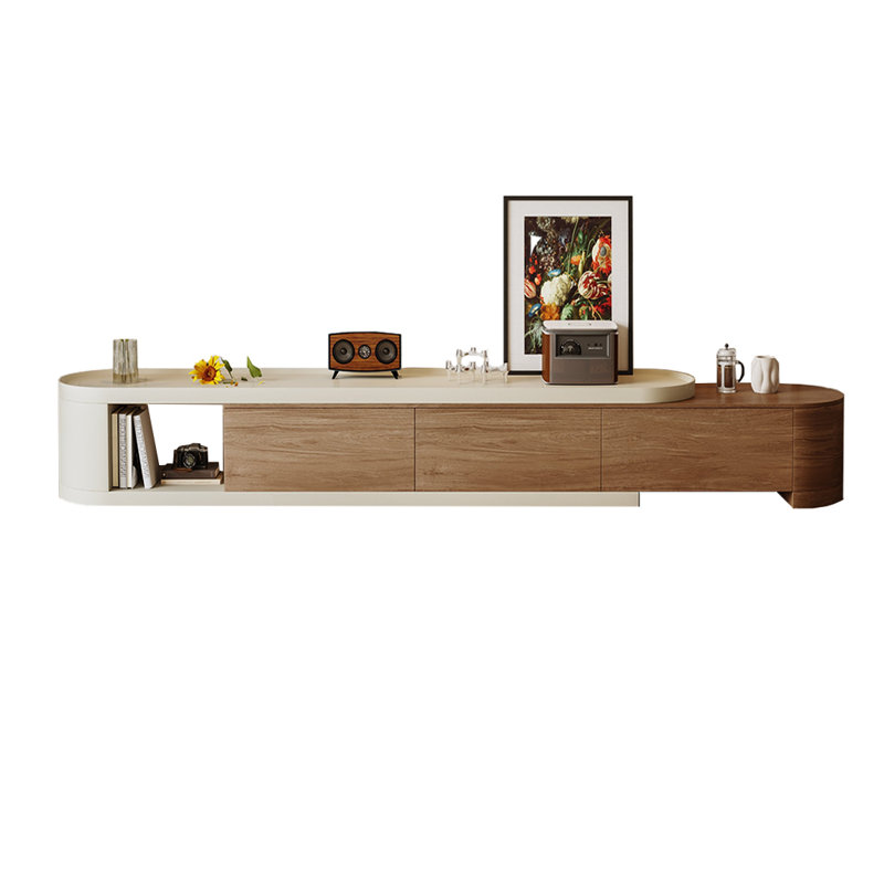 Meuble télé moderne en bois extensible