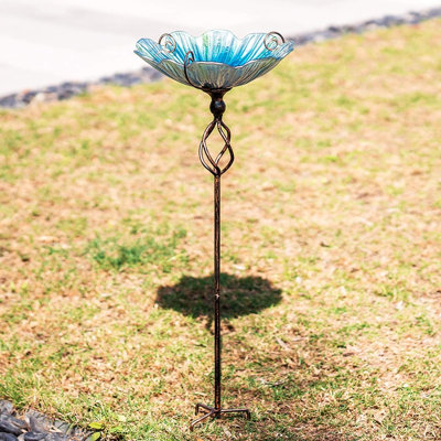 Darrnell Glass Birdbath