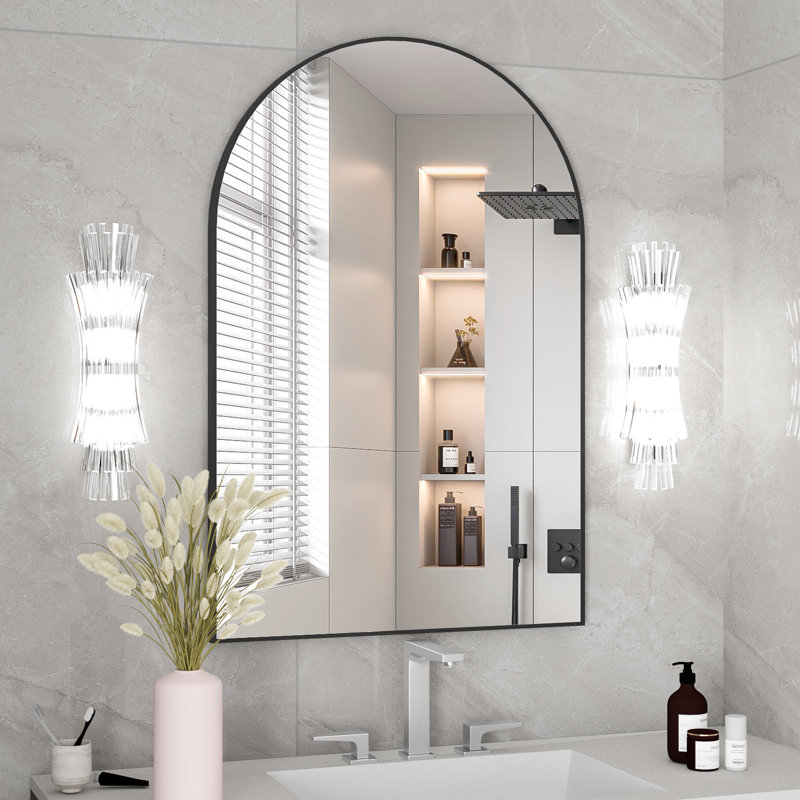 Egons Aluminum Mirror, Black