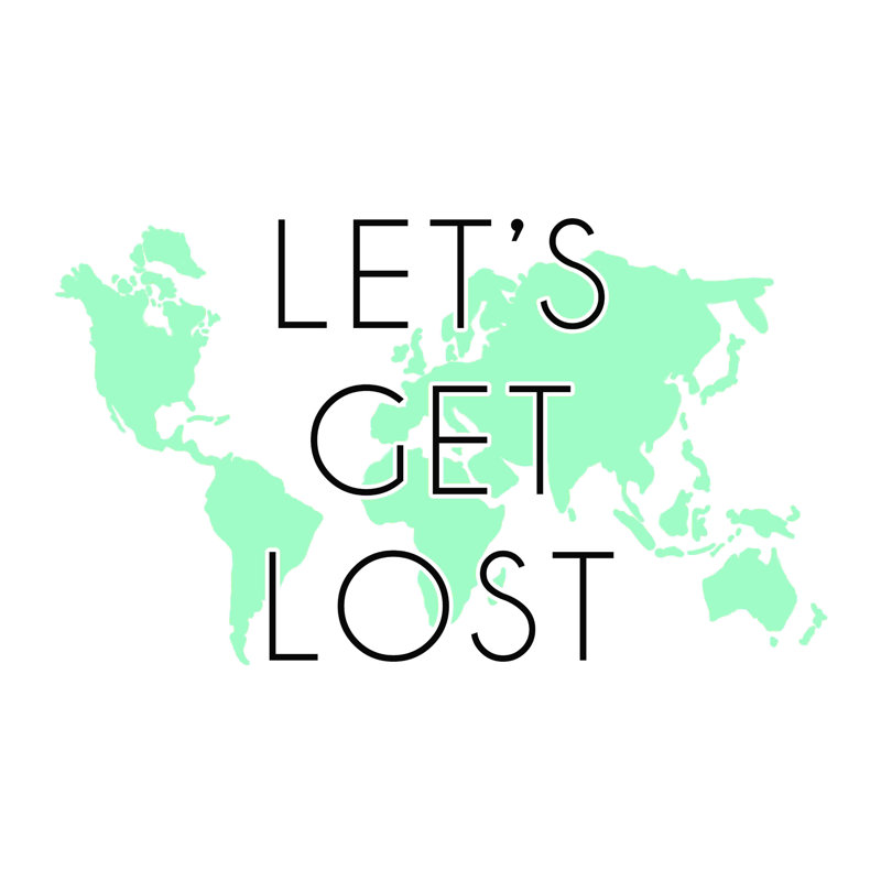 «Lets Get Lost», art textuel sur toile tendue, H 8 po x l 12 po