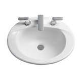 Supreme Vitreous China Oval Drop-in Bathroom Sink