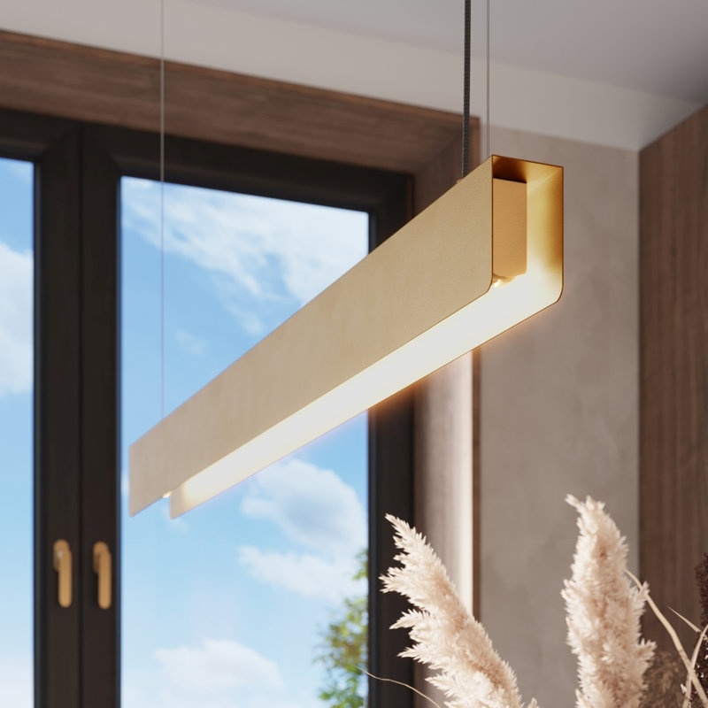 1 - Light Stainless Steel Pendant, Gold