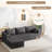 Boneless 104.25''W Corduroy Modular Sectional Sofa, No Assembly Required-2101064979
