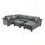 Canapé modulaire avec repose-pieds de rangement mobile pour espaces de vie modernes-1102962887