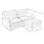 Canapé moderne à 2 places avec repose-pieds et canapé confortable-302900326