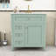 Meuble-lavabo moderne compact avec lavabo en céramique, tiroirs de rangement et tablette réglable-1210191707