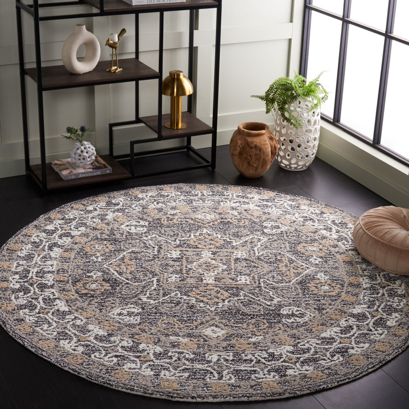 Antiquity Hand Tufted Performance Southwestern Rug, Round 6'