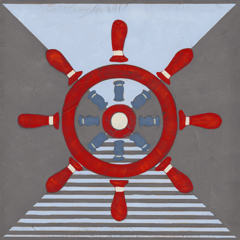 Nautical Graphic IV - Wrapped Canvas Painting, 91cm H x 91cm W x 3.8cm D