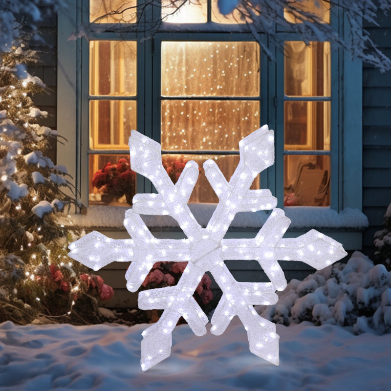 Décoration de Noël flocon de neige illuminé Collasipble