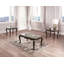 Table basse de style traditionnel avec pieds incurvés, design sculpté, structure en bois massif, finition Java