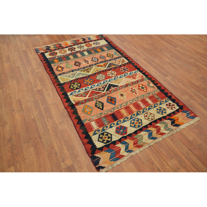 Tapis oriental kilim à teinture végétale 4 x 7