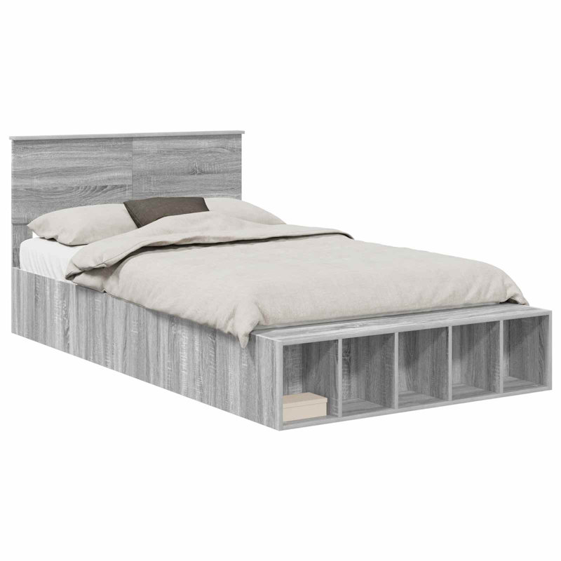 Bed Frame, Double (4'6), Grey Sonoma
