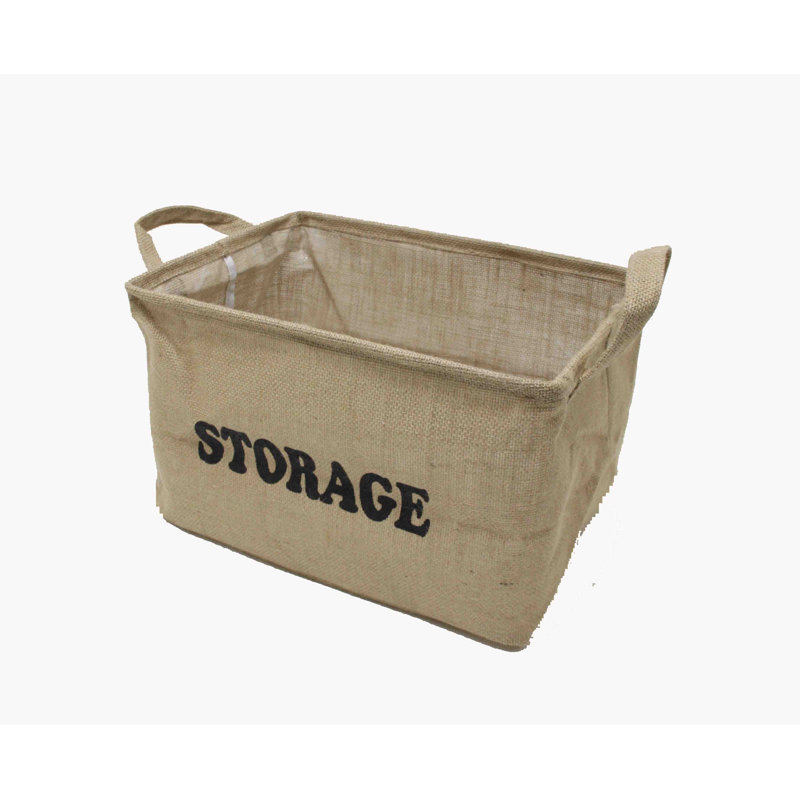 Rebrilliant® 14.5 X 9 X 10.5" Jute Storage Basket For Organizing Toys, Books, Baby Clothing DB3B368CA69442B49B0BEA1A392FA749