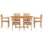 6 - Person Wood Patio Dining Set with Rectangular Table