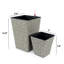 Jardinière auto-arrosante carrée 2 - Utilisation intérieure et extérieure grise pour endommager Smart Duo dans des conditions difficiles-1620421296