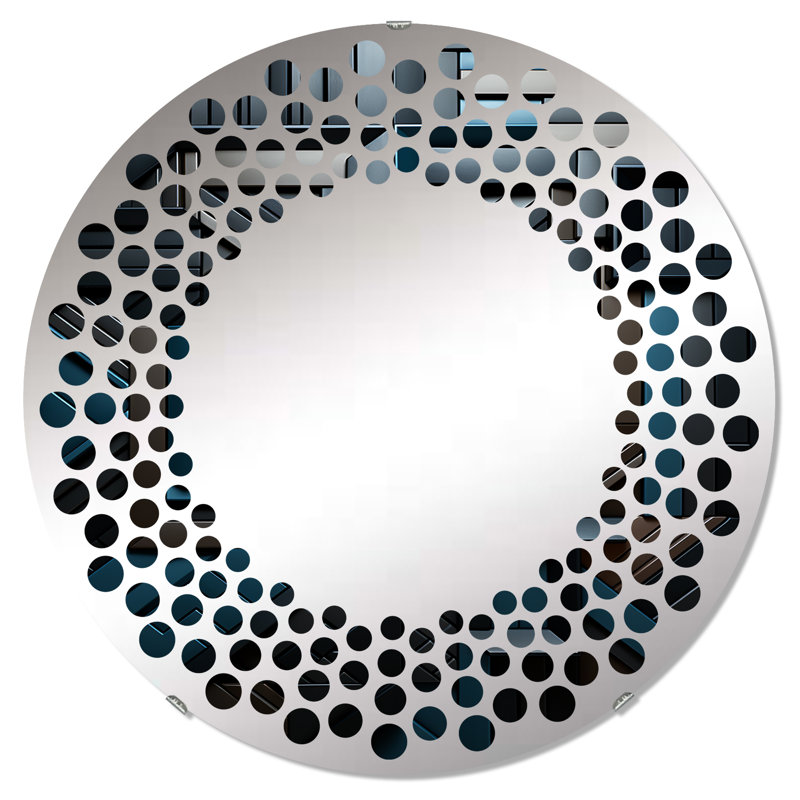 Onyx Opulence - miroir mural à pois MIR105943 C, 31,4 po x 31,4 po